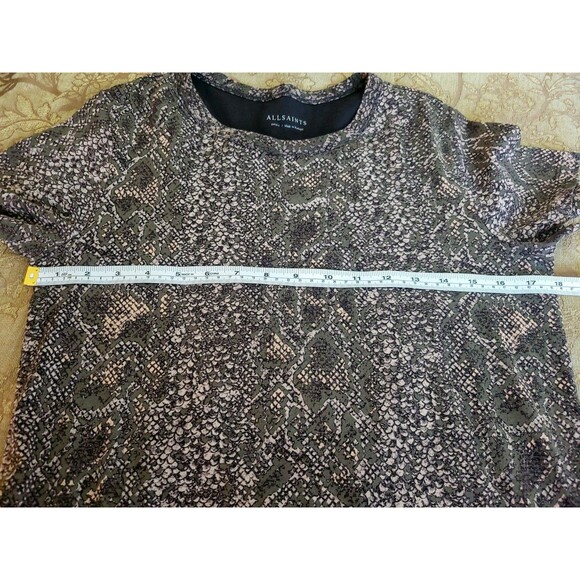 AllSaints Women's Snake Print Top - Size Small - Made in Portugal - Picture 6 of 6